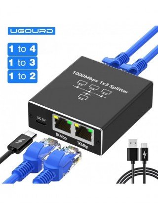 Gigabit Ethernet Switch Rj45 Splitter LAN Extension Adapter