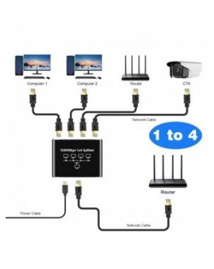 Gigabit Ethernet Switch Rj45 Splitter LAN Extension Adapter