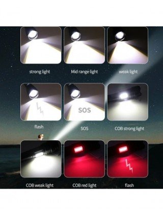 High Power XHP160 Led Flashlight Rechargeable 16 Core Torch