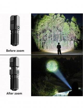 10000 Lumens Mini Powerful Led Flashlight XHP50 Built in