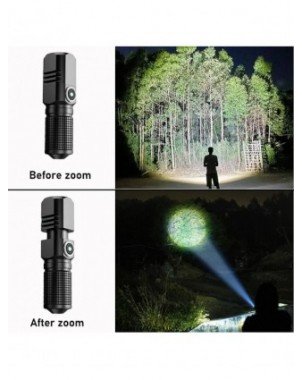 10000 Lumens Mini Powerful Led Flashlight XHP50 Built in