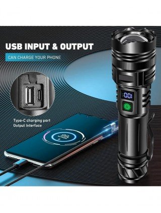 Rechargeable GT10 Flashlight Super Bright Portable Ultra Power