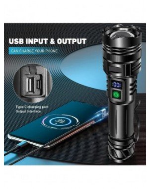 Rechargeable GT10 Flashlight Super Bright Portable Ultra Power