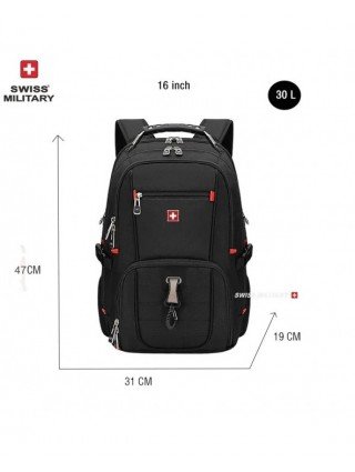 SWISS 17" Laptop Backpack Waterproof USB Charge Port