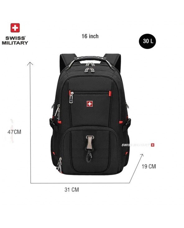 SWISS 17" Laptop Backpack Waterproof USB Charge Port SWISS 17" Laptop Backpack Waterproof USB Charge Port