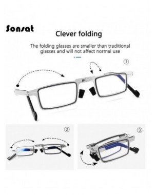 Retro Folding Reading Glasses for Men / Women Metal Frame
