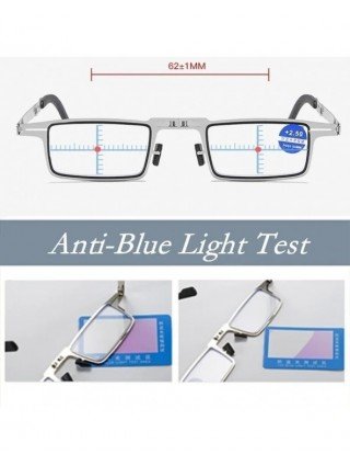 Retro Folding Reading Glasses for Men / Women Metal Frame