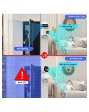 Lenovo 4K IP Camera 5G WiFi Dual Lens Smart Home Auto Tracking