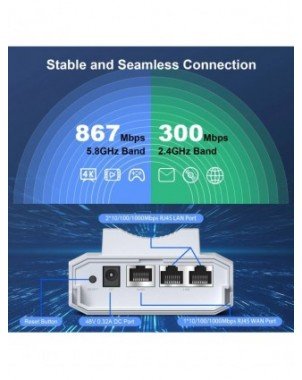 NEWFAST 1200Mbps Outdoor WIFI Router/AP High Power Long Range