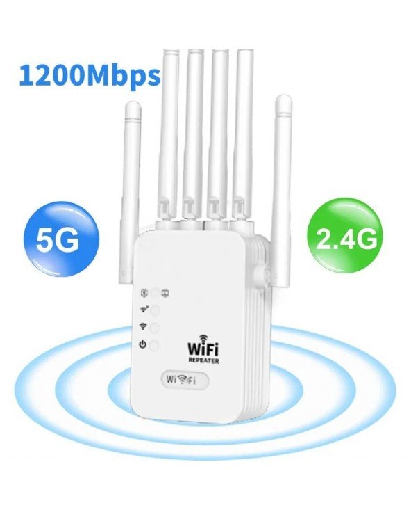 1200Mbps 2.4G 5GWiFi Dual Band Repeater Wireless Signal Range 1200Mbps 2.4G 5GWiFi Dual Band Repeater Wireless Signal Range
