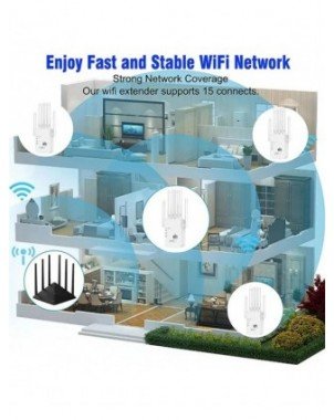 1200Mbps 2.4G 5GWiFi Dual Band Repeater Wireless Signal Range