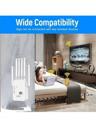 1200Mbps 2.4G 5GWiFi Dual Band Repeater Wireless Signal Range