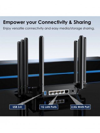 WAVLINK AX6000 Wi-Fi 6 Router Dual Band Gaming Router with