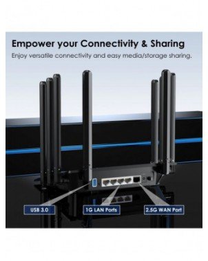 WAVLINK AX6000 Wi-Fi 6 Router Dual Band Gaming Router with