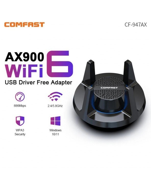 COMFAST WiFi USB Adapter AX900 Bluetooth 5.3 wifi6 Adaptador COMFAST WiFi USB Adapter AX900 Bluetooth 5.3 wifi6 Adaptador