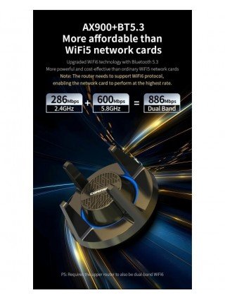 COMFAST WiFi USB Adapter AX900 Bluetooth 5.3 wifi6 Adaptador