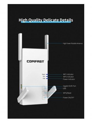 Comfast AC2100 WiFi Repeater Dual Band 2.4G&5.8GHz Wireless