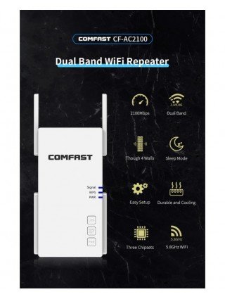 Comfast AC2100 WiFi Repeater Dual Band 2.4G&5.8GHz Wireless