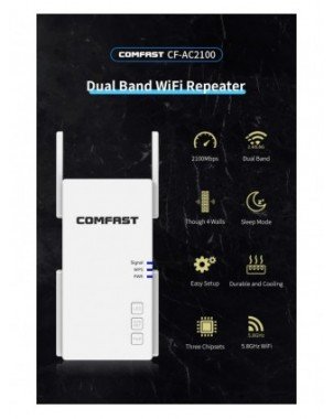 Comfast AC2100 WiFi Repeater Dual Band 2.4G&5.8GHz Wireless