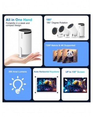 Magcubic 4K Wifi6 Projector Android 11 260 ANSI Dual WIFI