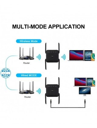 FENVI 5Ghz AC1200 WiFi Repeater 1200Mbps Router Black WiFi