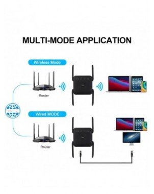 FENVI 5Ghz AC1200 WiFi Repeater 1200Mbps Router Black WiFi