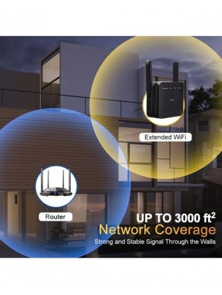 FENVI 5Ghz AC1200 WiFi Repeater 1200Mbps Router Black WiFi