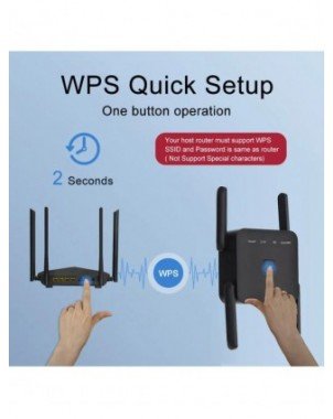 FENVI 5Ghz AC1200 WiFi Repeater 1200Mbps Router Black WiFi