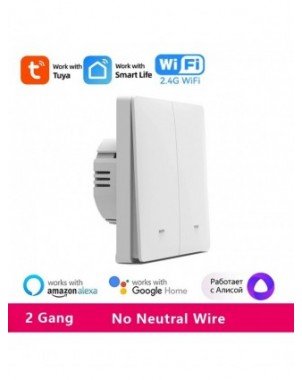 Tuya Smart WiFi Light Switch EU UK Push Button Wall Switch No