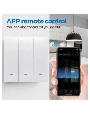 Tuya Smart WiFi Light Switch EU UK Push Button Wall Switch No