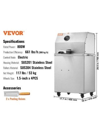 Electric Sugar Cane Juicer 750/800W Sugarcane Juicer Machine