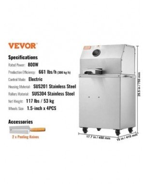 Electric Sugar Cane Juicer 750/800W Sugarcane Juicer Machine