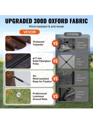 VEVOR Pop-Up Gazebo Tent Summer Screen Tent 6x6FT 4 Sided