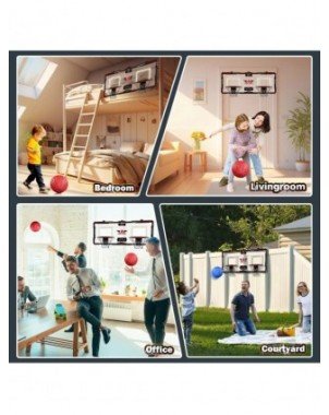 2x Basketball Hoop Indoor Outdoor Electric Basketball Mini