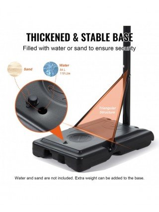 Basketball Hoop 4-10 ft Adjustable Height Backboard System