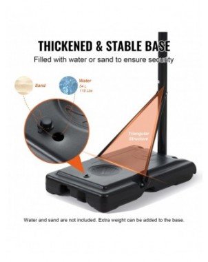Basketball Hoop 4-10 ft Adjustable Height Backboard System