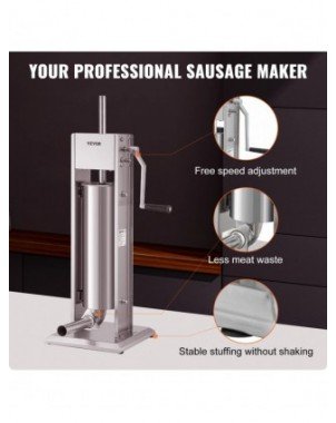 3 5 7 L Manual Sausage Stuffer Stainless Steel Making Sausage