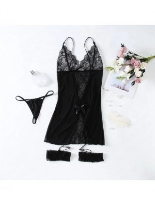 hot Sexy underwear Women Temptation Thin Dress With thong