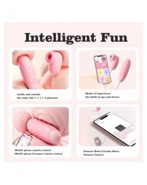APP remote control 2-in-1 sucking vibrator clitoris orgasm