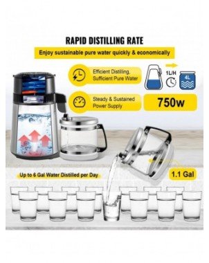 4L Pure Water Distiller Purifier Filter Dispenser Drinking