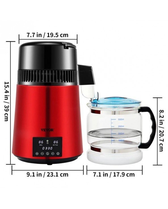 4L Water Distiller Purifier Filter Dispenser Drinking Bottle 4L Water Distiller Purifier Filter Dispenser Drinking Bottle