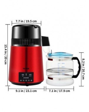 4L Water Distiller Purifier Filter Dispenser Drinking Bottle