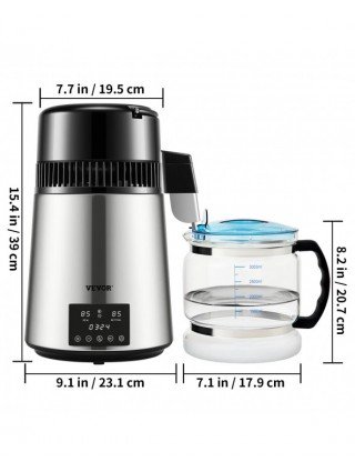 4L Water Distiller Purifier Filter Dispenser Drinking Bottle