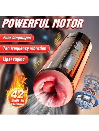 Blowjob Pocket Pussy Automatic Male Masturbator Mouth Vagina