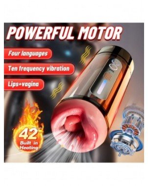 Blowjob Pocket Pussy Automatic Male Masturbator Mouth Vagina